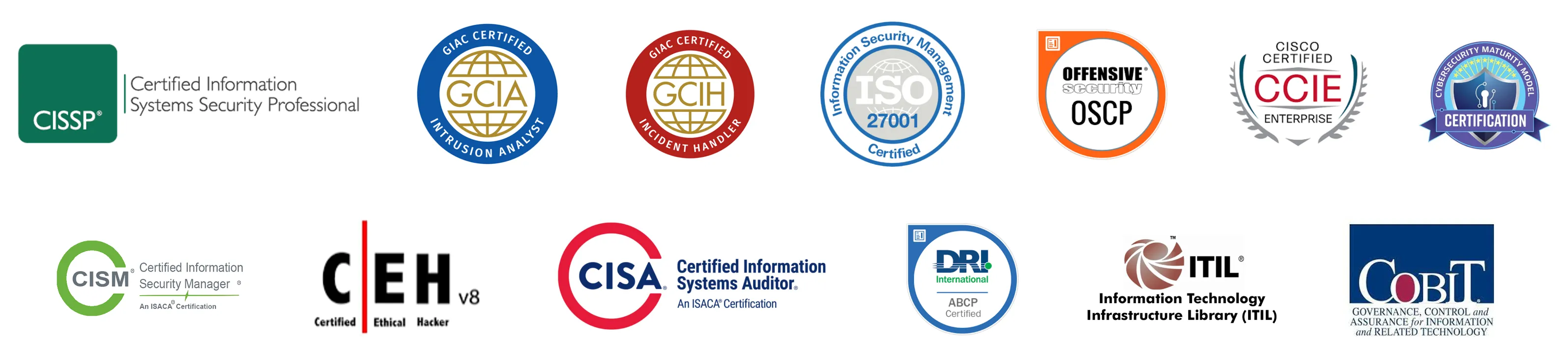 Collection de logo de certifications