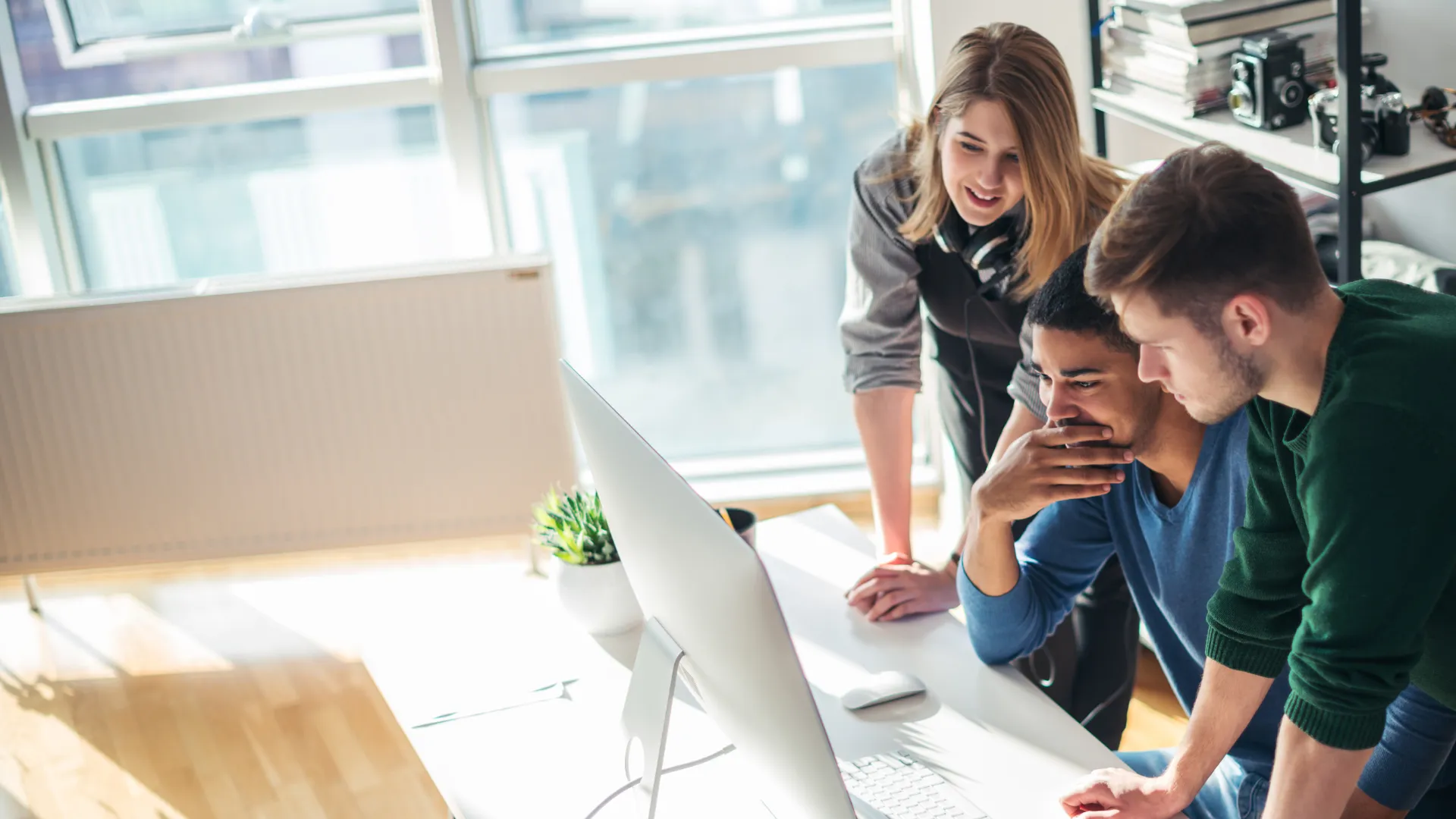 Une equipe qui travail ensemble.